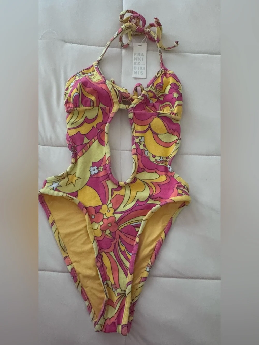 Frankies Bikinis - Amanda Terry One Piece Swimsuit - Peace Terry